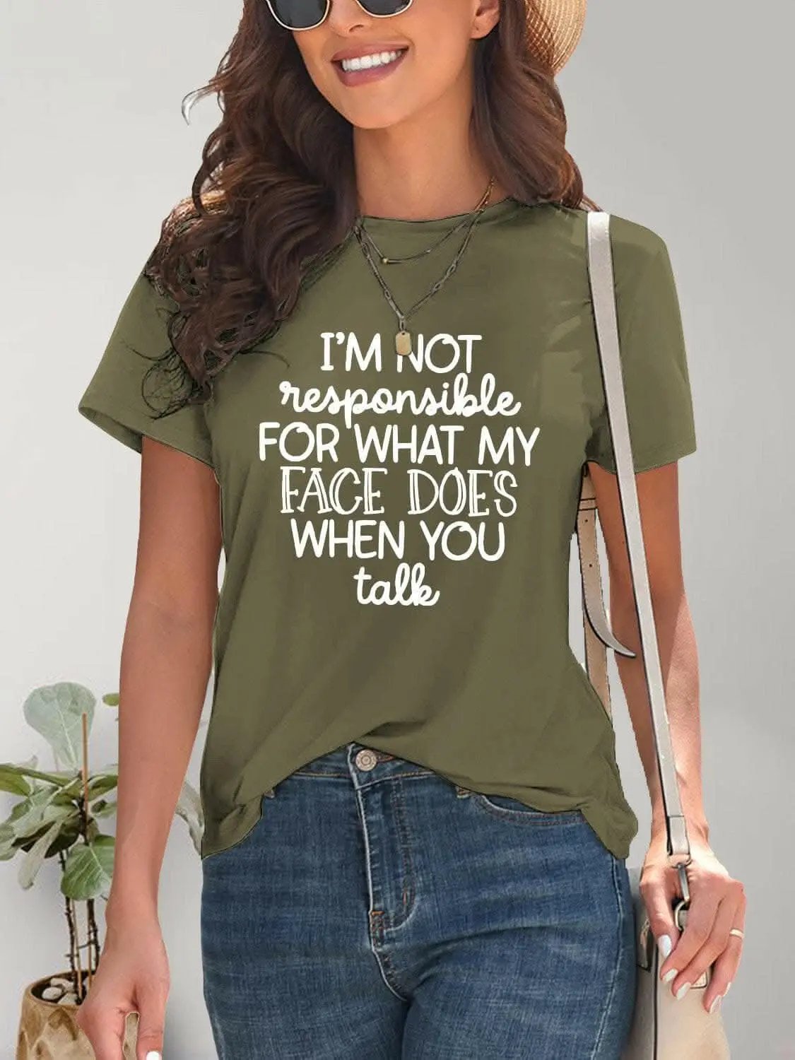 Stylish letter print tee - comfy fit - Love Salve